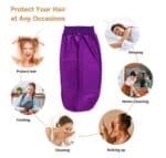 Γυναικείο Υφασμάτινο  Μαλακό Τουρμπάνι  μαλλιών Ύπνου Bonnet Purple Long - Image 2
