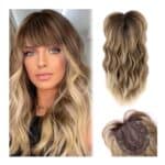 Γυναικείο Topper Τουπέ κορυφής μαλλιών με κλιπ μεγάλης επιφάνειας - Ombre Καστανόξανθο 18 inches - Image 2