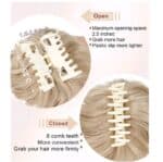 Ποστίς Κότσος συνθετική τρίχα υψηλής ποιότητας με  κλάμερ τοποθέτησης- Ανοιχτό ξανθό - Image 2