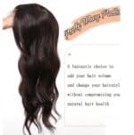 Γυναικείο Topper Τουπέ κορυφής μαλλιών με κλιπ μεγάλης επιφάνειας Lace Front -Καστανό σκούρο 22 inches - Image 3