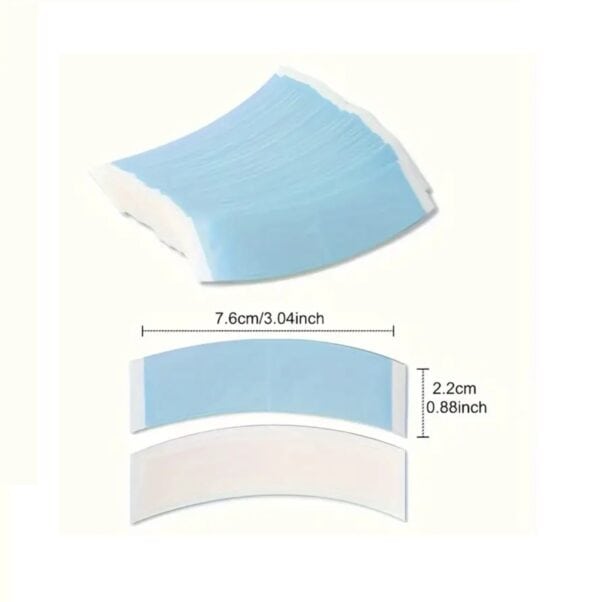 Σετ 15τμχ  tape Διάφανες αυτοκόλλητες ταινίες για topper-περούκες - Image 3