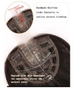 Γυναικείο Topper Τουπέ κορυφής μαλλιών με κλιπ μεγάλης επιφάνειας Lace Front -Καστανό σκούρο 22 inches - Image 5