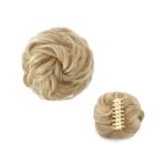 Ποστίς Κότσος συνθετική τρίχα υψηλής ποιότητας με  κλάμερ τοποθέτησης- Σκούρο ξανθό με ανταύγειες