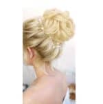 Ποστίς Κότσος συνθετική τρίχα υψηλής ποιότητας με  κλάμερ τοποθέτησης- Ανοιχτό ξανθό - Image 3