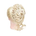 Ποστίς Κότσος συνθετική τρίχα υψηλής ποιότητας με αφέλειες και  κλάμερ τοποθέτησης- Ανοιχτό Ξανθό πλατινέ