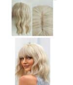 Γυναικείο Topper Τουπέ κορυφής μαλλιών με κλιπ μεγάλης επιφάνειας - Ανοιχτό Ξανθό Σαντρέ 14 inches - Image 2