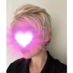 Γυναικεία περούκα σε ξανθό ανοιχτό χρώμα με αφέλειες συνθετική υψηλής ποιότητας 6 inches - Image 3