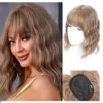 Γυναικείο Topper Τουπέ κορυφής μαλλιών με κλιπ  - Καστανό ανοιχτό 14 inches - Image 2