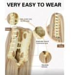 Ποστίς Αλογοουρά Ίσια Ponytail συνθετική τρίχα υψηλής ποιότητας με κλάμερ- Ξανθό champange 26 inches - Image 3