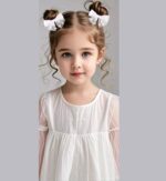 Σετ 2 τμχ clip κοκαλάκι φιογκάκι με πέρλες- Black - Image 2