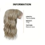 Γυναικείο Topper Τουπέ κορυφής μαλλιών με κλιπ μεγάλης επιφάνειας - Ανοιχτό Ξανθό Σαντρέ 14 inches - Image 4