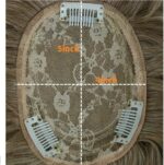 Γυναικείο Topper Τουπέ κορυφής μαλλιών με κλιπ μεγάλης επιφάνειας - Ανοιχτό Ξανθό Σαντρέ 14 inches - Image 3