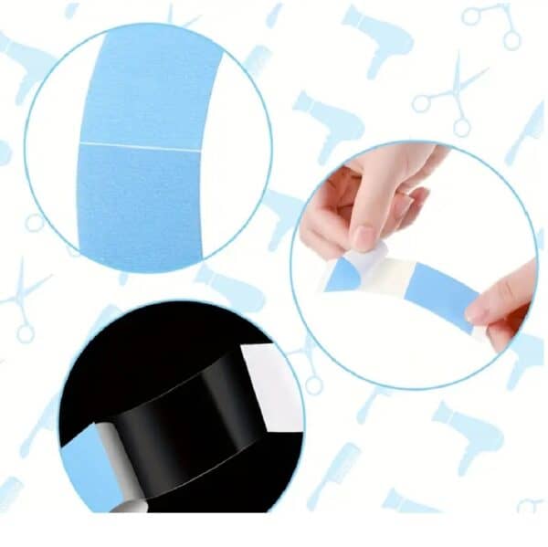 Σετ 15τμχ  tape Διάφανες αυτοκόλλητες ταινίες για topper-περούκες - Image 2