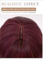 Γυναικεία περούκα σε Κόκκινο σκούρο violet  χρώμα  συνθετική υψηλής ποιότητας 12 inches - Image 6