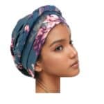 Γυναικείο Υφασμάτινο  Μαλακό Τουρμπάνι  μαλλιών braid Green Flowers