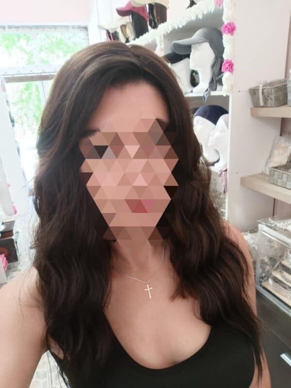 Γυναικείο Topper Τουπέ κορυφής μαλλιών με κλιπ μεγάλης επιφάνειας - Καστανό με ανταύγειες 20 inches - Image 3