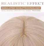 Γυναικεία περούκα σε Ξανθό ανοιχτό χρώμα συνθετική υψηλής ποιότητας 12 inches - Image 3