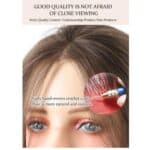 Topper- Τουπέ κορυφής με κλιπ μεγάλης επιφάνειας  με lace front (αόρατη εφαρμογή)- Μαύρο χρώμα 16 inches - Image 6