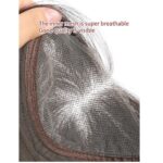 Topper- Τουπέ κορυφής με κλιπ μεγάλης επιφάνειας  με lace front (αόρατη εφαρμογή)- Μαύρο χρώμα 16 inches - Image 5