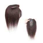 Γυναικείο Topper Τουπέ κορυφής μαλλιών από φυσική τρίχα με κλιπ 8x12 - Καστανό σκούρο Brown 14 inches