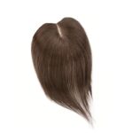 Γυναικείο Topper Τουπέ κορυφής μαλλιών από φυσική τρίχα με κλιπ 9x9 - Καστανό Mocka Brown 12 inches