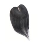 Topper- Τουπέ κορυφής με κλιπ μεγάλης επιφάνειας με φυσική τρίχα - Μαύρο χρώμα 12 inches