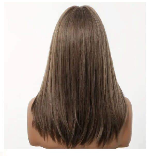 Γυναικεία περούκα σε καστανό χρώμα  συνθετική υψηλής ποιότητας 18 inches - Image 3