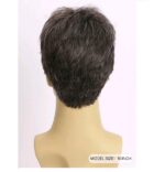 Ανδρική Περούκα συνθετική υψηλής ποιότητας καστανό-γκρι χρώμα 10 inches - Image 2