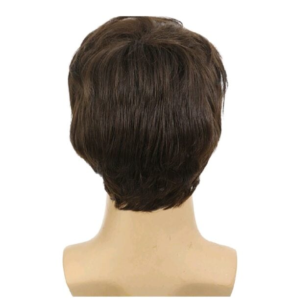 Ανδρική Περούκα συνθετική υψηλής ποιότητας καστανό χρώμα 8 inches - Image 5