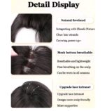 Topper- Τουπέ κορυφής με κλιπ μεγάλης επιφάνειας  με lace front (αόρατη εφαρμογή)- Μαύρο χρώμα 16 inches - Image 3