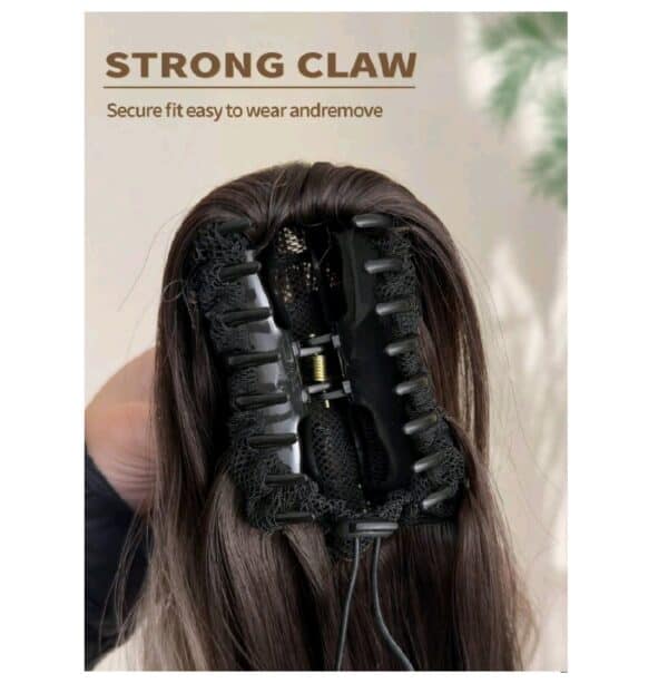 Ποστίς Αλογοουρά curly Ponytail συνθετική τρίχα υψηλής ποιότητας με κλάμερ- Ξανθό Ombre χρώμα 24 inches - Image 4