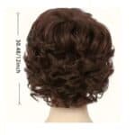 Γυναικεία περούκα σε καστανό  χρώμα με μπούκλες συνθετική υψηλής ποιότητας 12 inches - Image 3