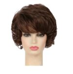 Γυναικεία περούκα σε καστανό  χρώμα με μπούκλες συνθετική υψηλής ποιότητας 12 inches