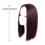 Γυναικείο Topper Τουπέ κορυφής μαλλιών με κλιπ μεγάλης επιφάνειας - Dark Red κόκκινο βουργουνδή 12 inches - Image 2