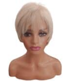 Γυναικεία περούκα σε Ξανθό ανοιχτό χρώμα συνθετική υψηλής ποιότητας 10 inches - Image 4