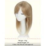 Γυναικείο Topper Τουπέ κορυφής μαλλιών με κλιπ μεγάλης επιφάνειας και Lace Front (ραμμένο σε διαφάνεια) - Ξανθό blonde  18 inches - Image 2