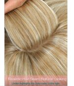 Γυναικείο Topper Τουπέ κορυφής μαλλιών με κλιπ μεγάλης επιφάνειας και Lace Front (ραμμένο σε διαφάνεια) - Ξανθό blonde  18 inches - Image 4