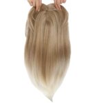 Γυναικείο Topper Τουπέ κορυφής μαλλιών με κλιπ μεγάλης επιφάνειας και Lace Front (ραμμένο σε διαφάνεια) - Ξανθό blonde  18 inches