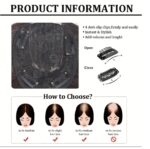 Γυναικείο Topper Τουπέ κορυφής μαλλιών με κλιπ μεγάλης επιφάνειας - Dark Red κόκκινο βουργουνδή 12 inches - Image 3