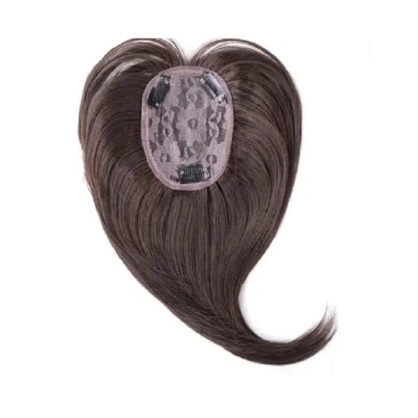 Γυναικείο Topper Τουπέ κορυφής μαλλιών με κλιπ μεγάλης επιφάνειας  11 inches - Dark Brown - Image 2