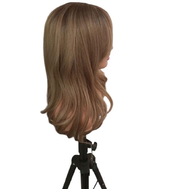 Γυναικεία περούκα σε καστανό ανοιχτό χρώμα συνθετική υψηλής ποιότητας με αφέλειες 20 inches - Image 3