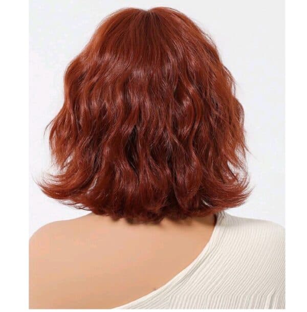 Γυναικεία περούκα σε Κόκκινο Ginger χρώμα συνθετική υψηλής ποιότητας 11 inches - Image 3