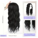 Topper- Τουπέ κορυφής με κλιπ μεγάλης επιφάνειας  με lace front (αόρατη εφαρμογή)- Μαύρο χρώμα 18 inches - Image 4