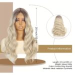 Γυναικείο Topper Τουπέ κορυφής μαλλιών με κλιπ μεγάλης επιφάνειας και Lace Front (ραμμένο σε διαφάνεια) - Ξανθό blonde wavy 20 inches - Image 2