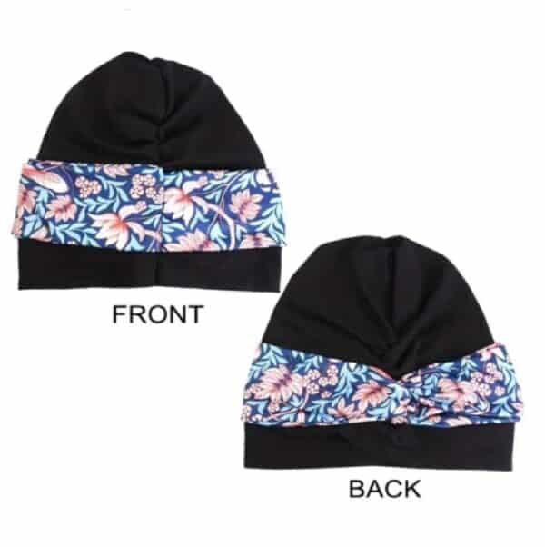 Γυναικείο Υφασμάτινο  Μαλακό Τουρμπάνι  μαλλιών Flowers blue ( Μπλε) - Image 2