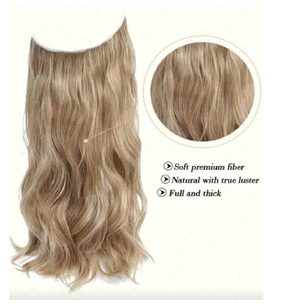 Τρέσα με 4 κλιπ και λάστιχο για έξτρα όγκο συνθετικής τρίχας υψηλής ποιότητας - Ξανθό Blonde 20 Inches - Image 3