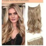 Τρέσα με 4 κλιπ και λάστιχο για έξτρα όγκο συνθετικής τρίχας υψηλής ποιότητας - Ξανθό Blonde 20 Inches - Image 2