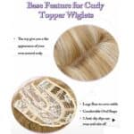 Γυναικείο Topper Τουπέ κορυφής μαλλιών με κλιπ μεγάλης επιφάνειας  20 inches - Blonde Ξανθό χρώμα - Image 6