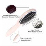 Ξύλινη χτένα με μεταλλικά δόντια ειδική για περούκες και topper - Image 2