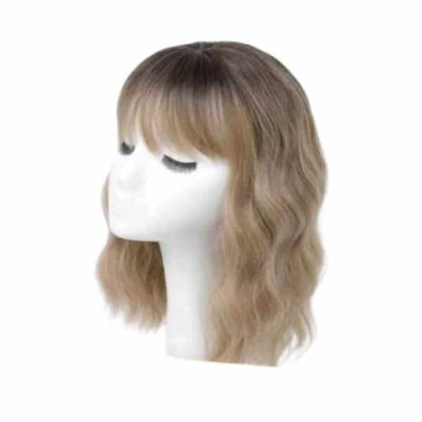 Γυναικείο Topper Τουπέ κορυφής μαλλιών με κλιπ μεγάλης επιφάνειας  14 inches - Ξανθό Honey Μελί - Image 2